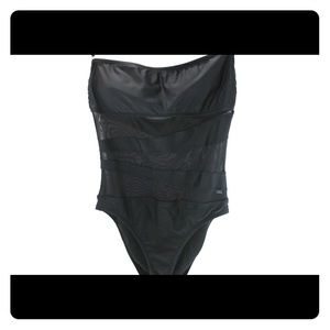 Unique sheer one piece bathing suit 🖤